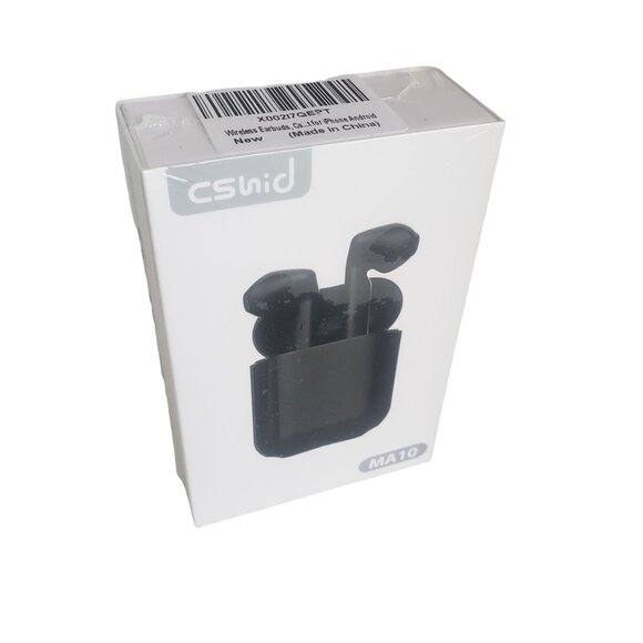 CSnid Wireless Earbuds MA10 Black With Charging Case New Sealed - Picture 1 of 4